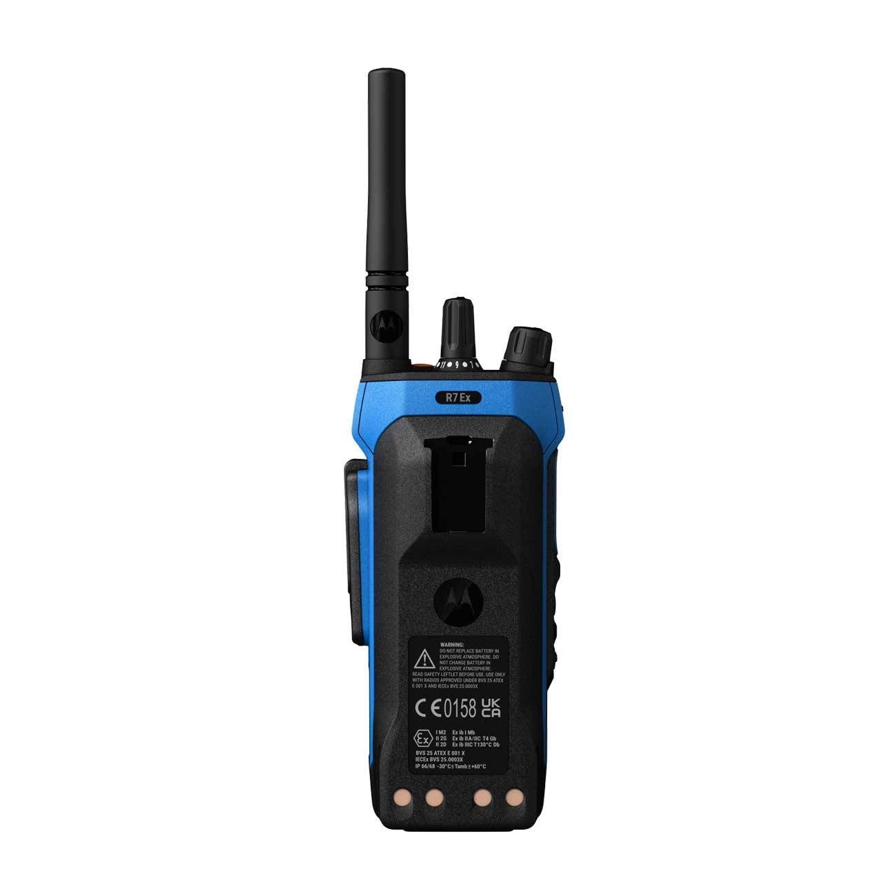 Motorola R7Ex Handfunkgerät UHF FKP - Batterie Antenne MDH57QCN9RA3AN-4