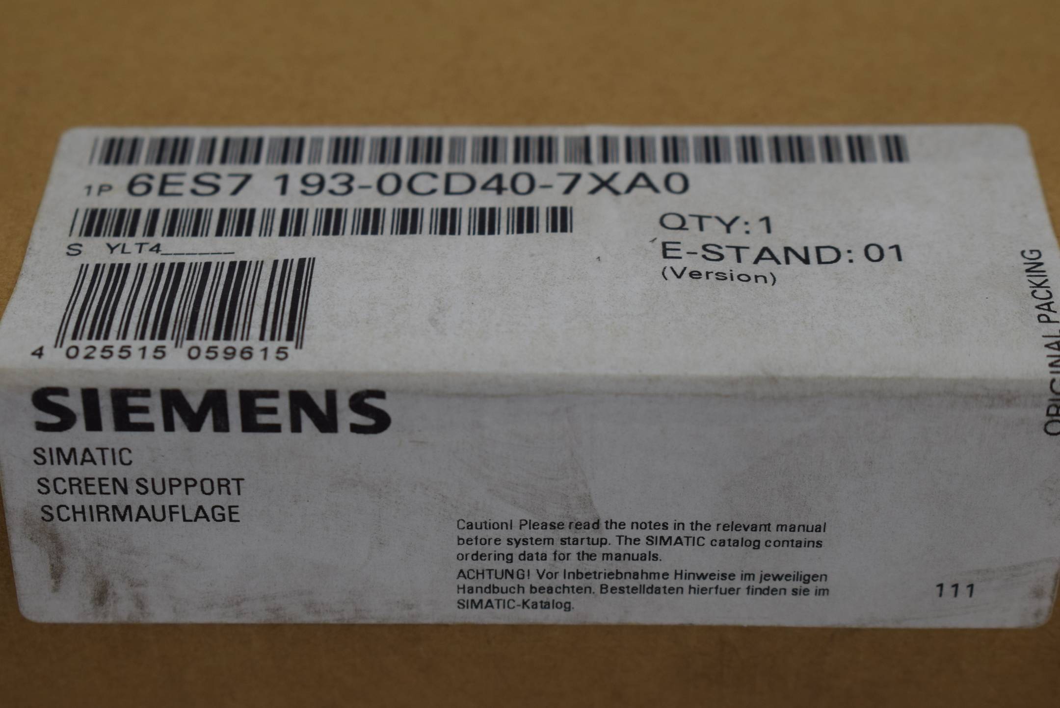 Siemens simatic DP Schirmauflage 6ES7 193-0CD40-7XA0 ( 6ES7193-0CD40-7XA0 ) E.1-1