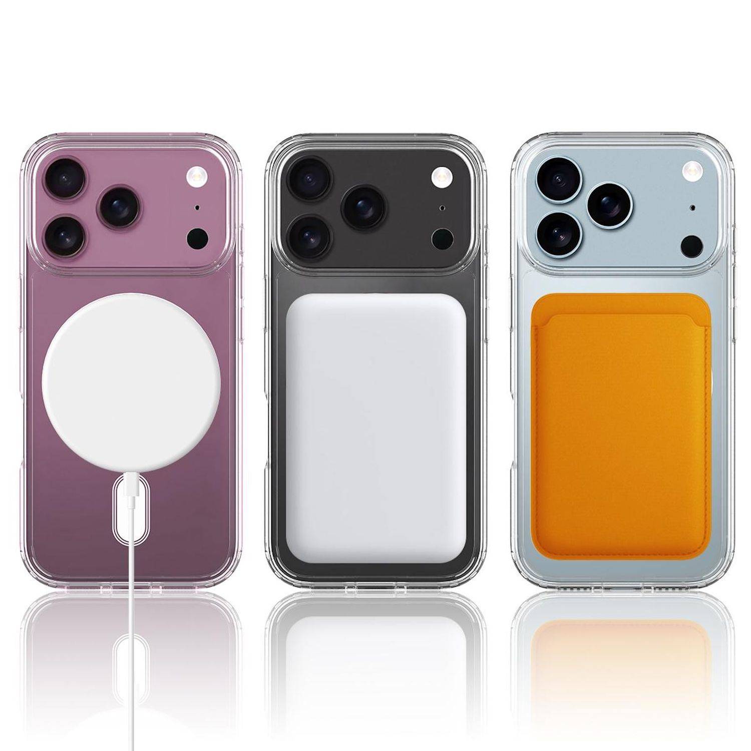 Für Apple iPhone 17 Pro Max MagSafe Hybrid Schutz Hülle Acryl TPU Transparent-3