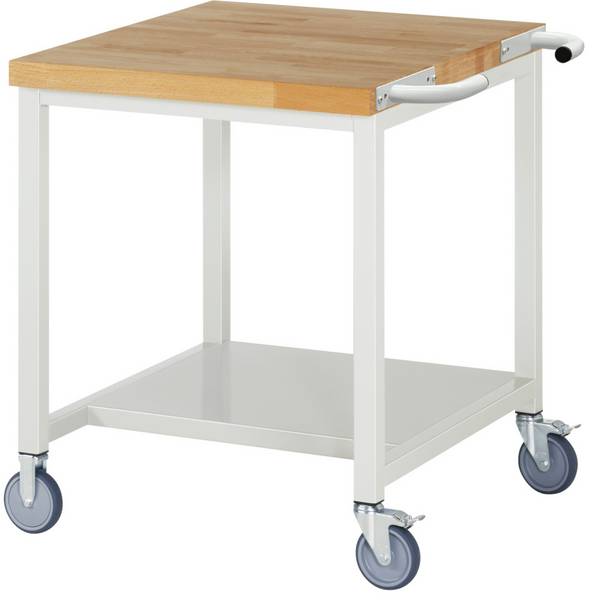 Fahrbare Werkbank Modell 8000,  BxTxH 750x900x880 mm,  Buche-Massiv Arbeitsplatte 40 mm