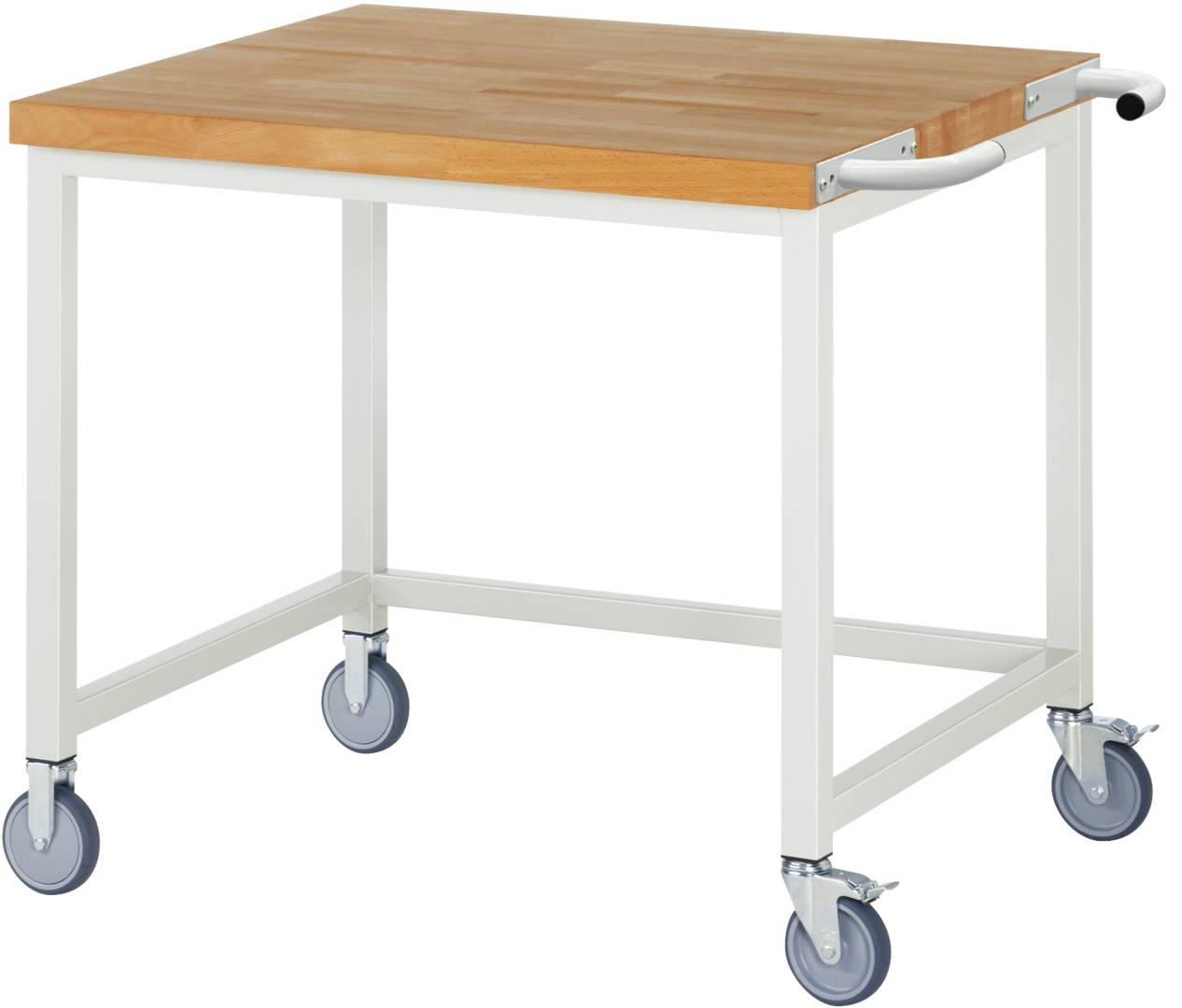 Fahrbare Werkbank Modell 8000, BxTxH 1000x900x880-1080 mm, Buche-Massiv Arbeitsplatte 40 mm-0