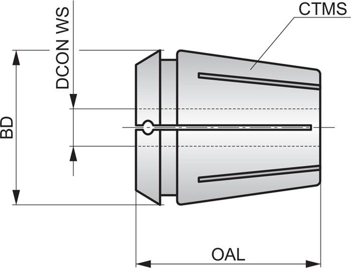 ER Spannzangen ISO ER25.C.08.S D.8mm PRAMET-2