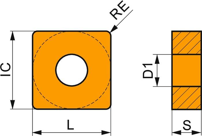Drehwendeschneidplatte ISO SNMG 120404E-FM:T6310 D. 5,16mm PVD beschichtet-2