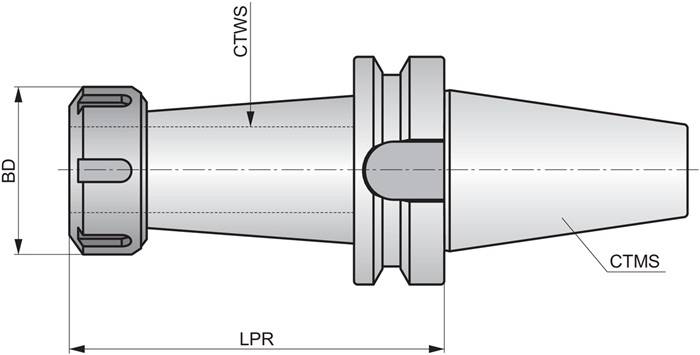 ER Spannzangenfutter ISO BT.50ADB-CC.ER32.160 D. 20mm MAS BT PRAMET-2