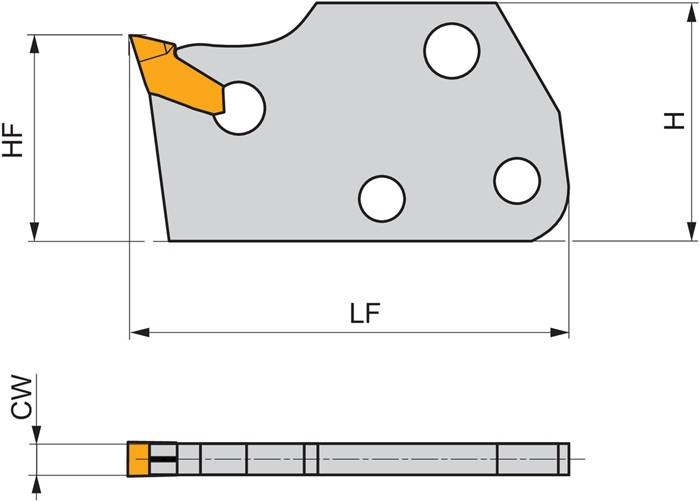 Modulares Stechschwert ISO XLCFN 250225-3.00 Einstechtiefe 25mm PRAMET-3