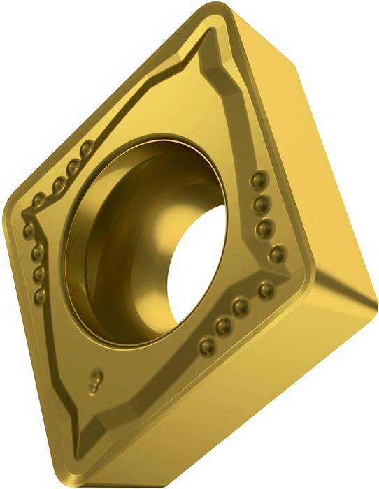 Drehwendeschneidplatte ISO CCMT 120408E-FM:T8315 D.5,5mm PVD beschichtet Gold-0