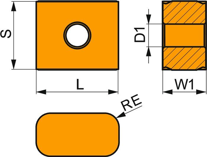 Drehwendeschneidplatte ISO LNMX 301940SN-TF:T9310 D. 6,35mm MT-CVD beschichtet-2