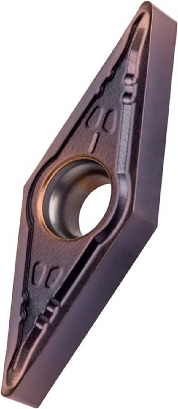 Drehwendeschneidplatte ISO VBMT 110304E-FM:T8315 D.2,8mm PVD beschichtet Gold