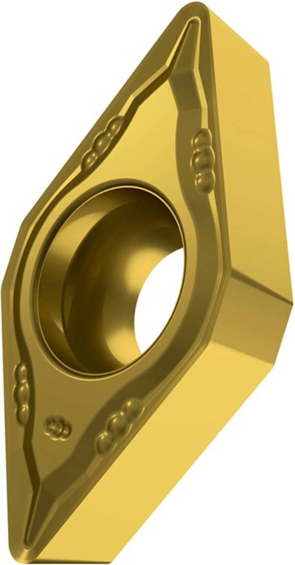 Drehwendeschneidplatte ISO DCMT 11T308E-FM:T8315 D.4,4mm PVD beschichtet Gold