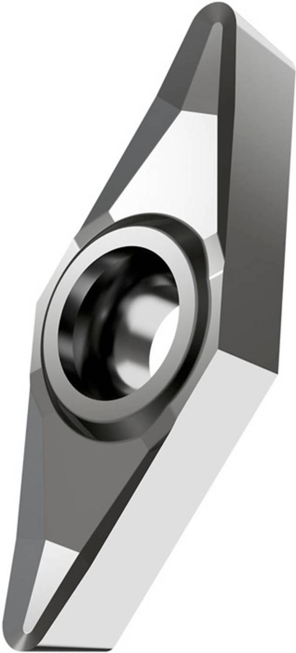 Drehwendeschneidplatte ISO VCGT 110302F-AL:T0315 D.2,8mm PVD beschichtet Silber