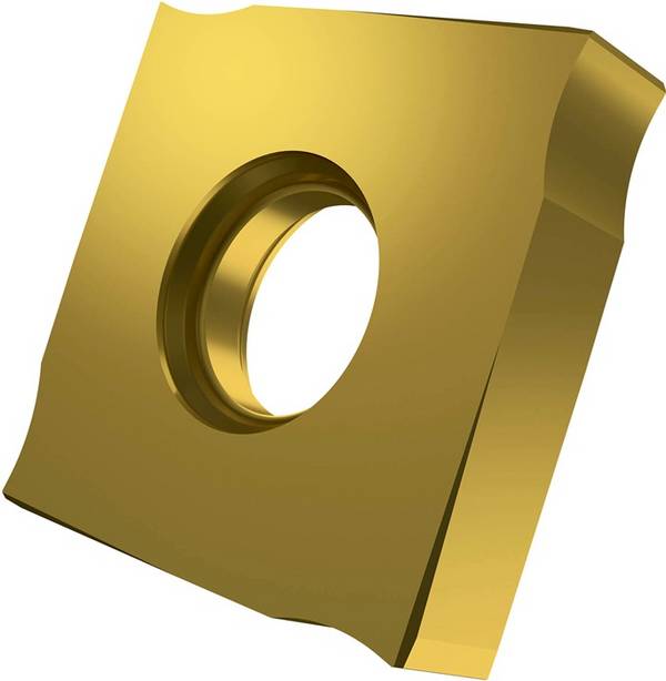 Wendeschneidplatte ISO SNHQ 1203AZTN:M8330 D. 5mm PVD beschichtet Farbe Gold