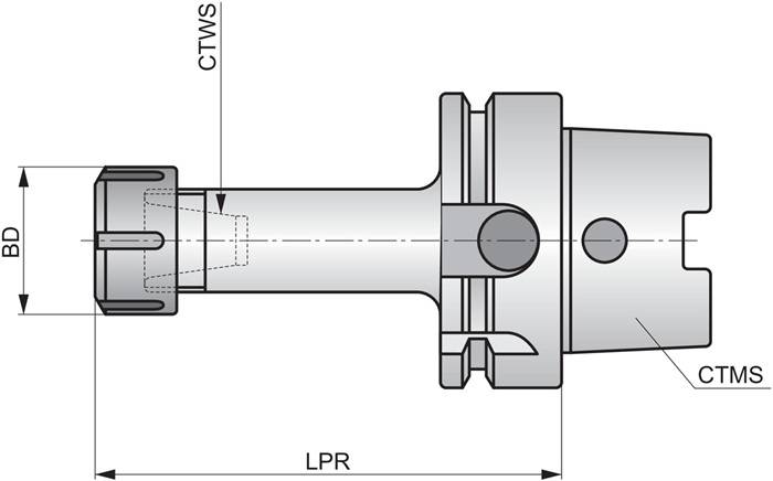 PRAMET ER Spannzangenfutter ISO HSK.63A-CC.ER25.075 D. 16 mm MAS BT PRAMET We-2
