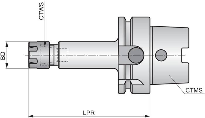 ER Mini-Spannzangenfutter ISO HSK.63A-CCM.ER11.100 D. 7mm PRAMET-2