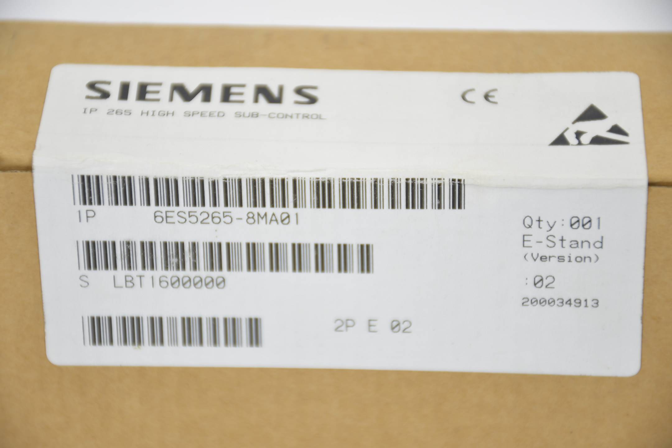 Siemens ET 200 SUB-Control S5-90U-95U-100U 6ES5265-8MA01 ( 6ES5 265-8MA01 ) E2-1