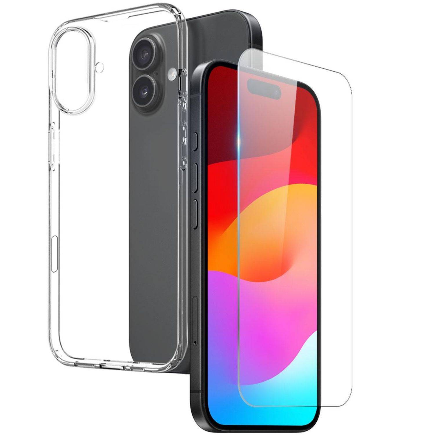Für Apple iPhone 17 Silikon TPU Schutz Hülle Cover Transparent + H9 Hart Glas-0