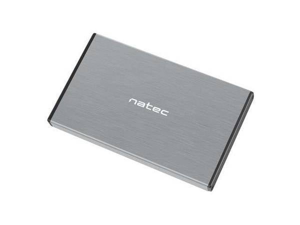 Natec HDD/SSD Enclosure RHINO Go USB 3.0 2.5 Inches SATA Gray