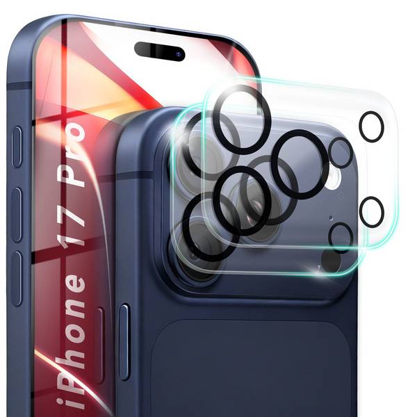 NALIA Schutzglas "Focus.X2 MAX" für Apple iPhone 17 Pro – 2x Kamera Glas Klar Robust Case Friendly - Transparent