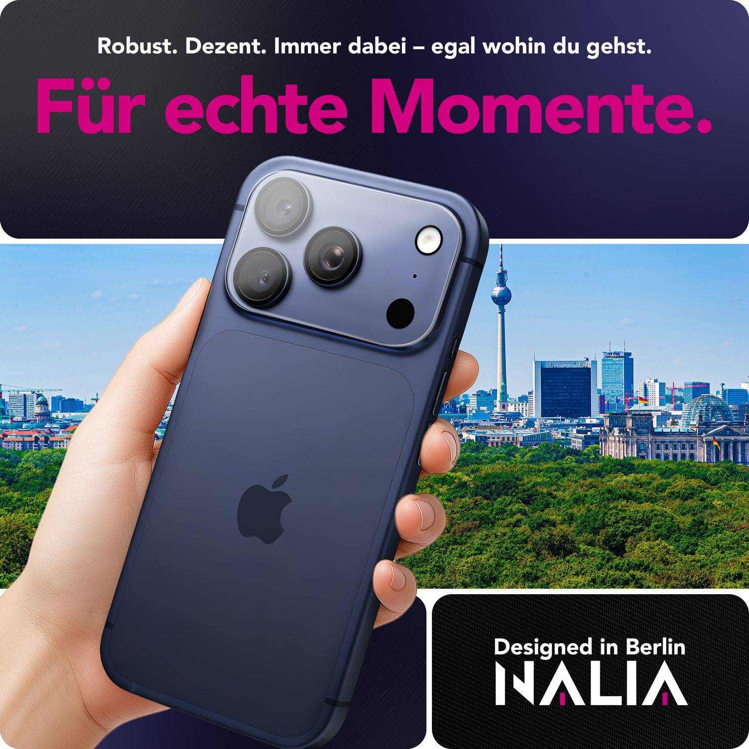NALIA Schutzglas "Focus.X2 MAX" für Apple iPhone 17 Pro – 2x Kamera Glas Klar Robust Case Friendly - Transparent-2