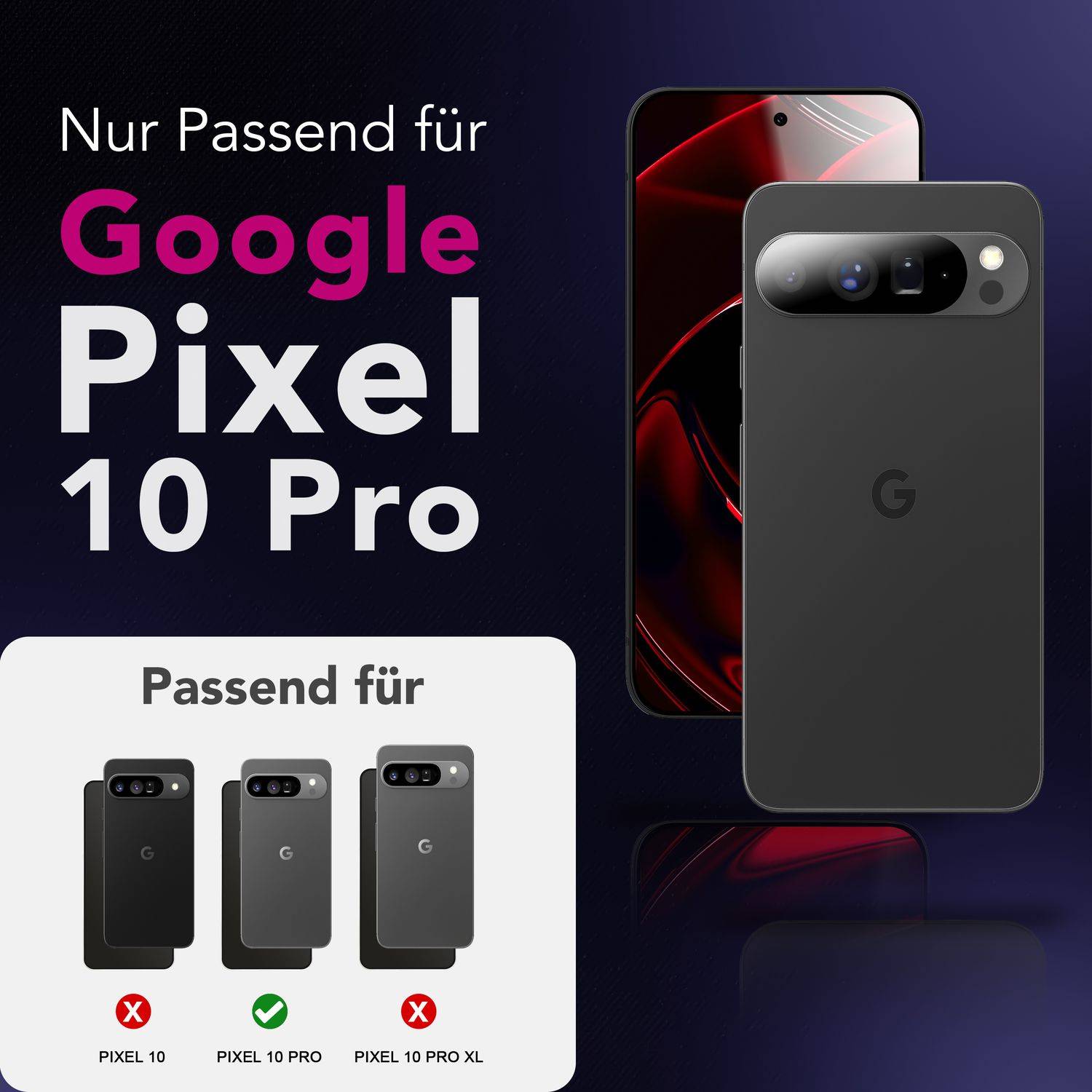 NALIA Schutzglas "Focus.X2 MAX" für Google Pixel 10 Pro – 2x Kamera Glas Ultra Klar Case Friendly - Transparent-4
