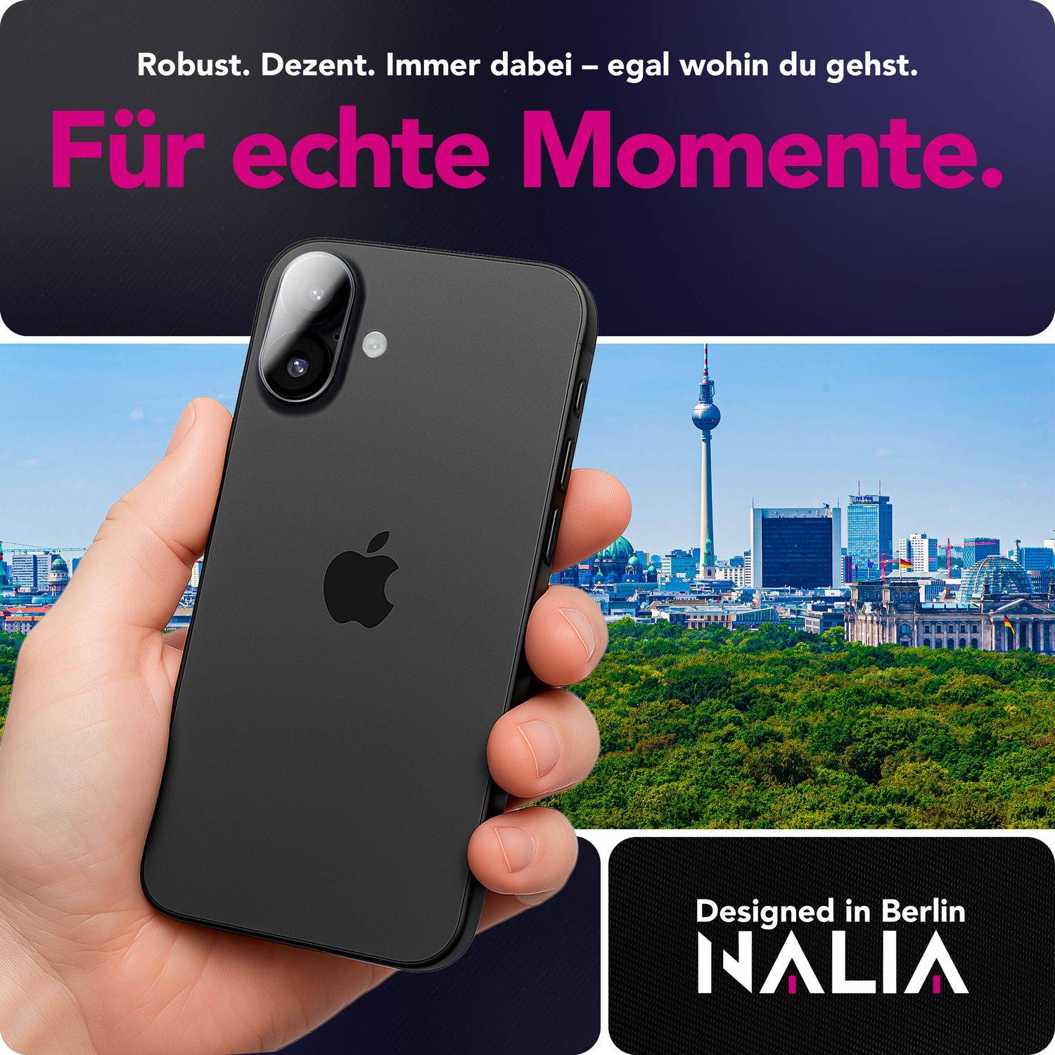 NALIA Schutzglas "Focus.X2 MAX" für Apple iPhone 17 – 2x Kamera Glas Klar Robust Case Friendly - Transparent-2