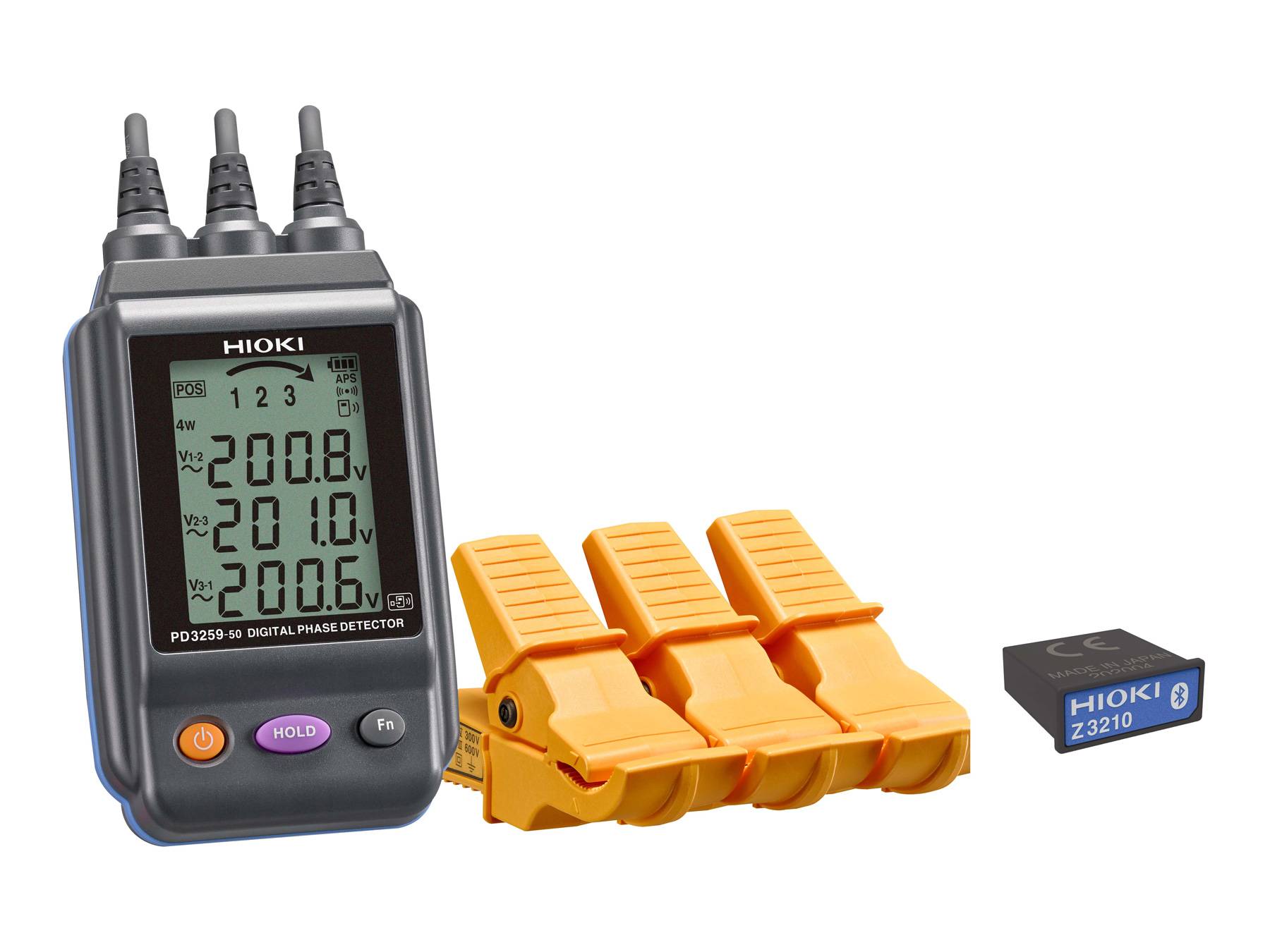 Hioki PD3259-90 - Sichere, kontaktlose Drehfeld- und Phasenprüfung mit echter Spannungsmessung-0