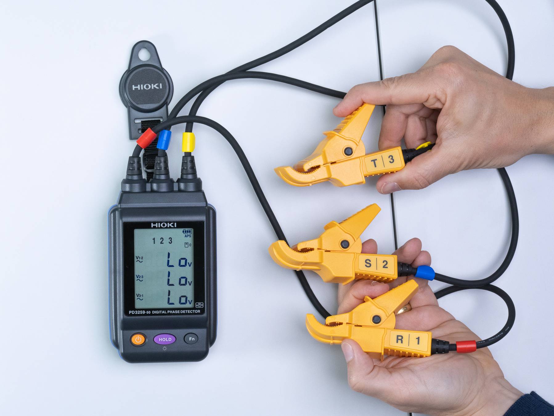 Hioki PD3259-50 - Kontaktloser digitaler Drehrichtungsprüfer mit echter Spannungsmessung-3
