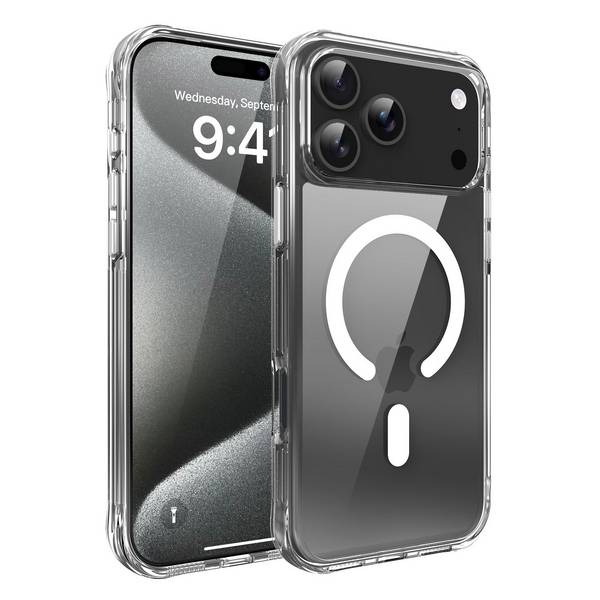 Cadorabo Schutzhülle kompatibel mit Apple iPhone 17 PRO Hülle in Transparent kompatibel mit MagSafe Case Cover