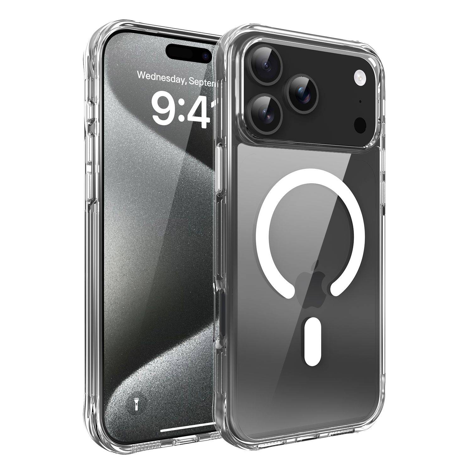 Cadorabo Schutzhülle kompatibel mit Apple iPhone 17 PRO Hülle in Transparent kompatibel mit MagSafe Case Cover-0