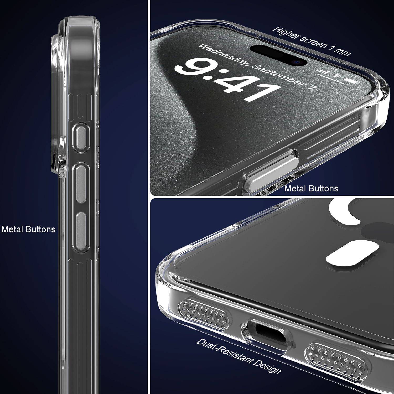 Cadorabo Schutzhülle kompatibel mit Apple iPhone 17 PRO Hülle in Transparent kompatibel mit MagSafe Case Cover-3