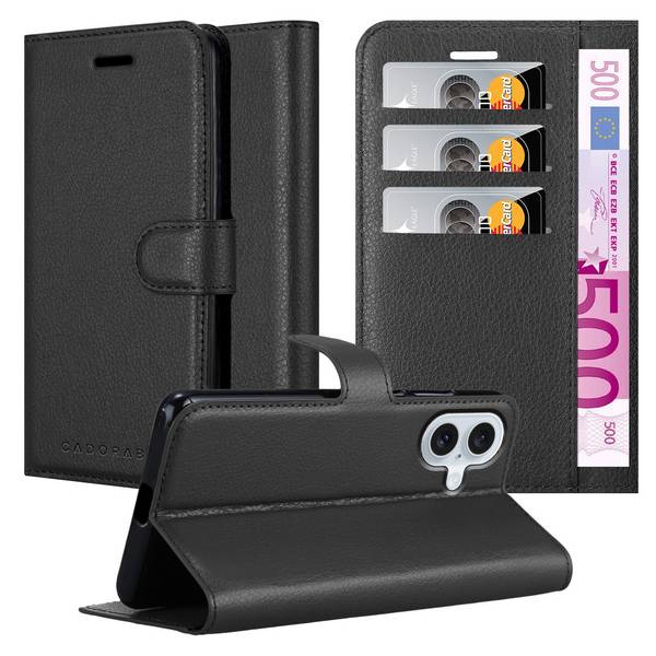 Cadorabo Hülle für Apple iPhone 17 Schutz Hülle in Schwarz Handyhülle Etui Case Cover Magnetverschluss