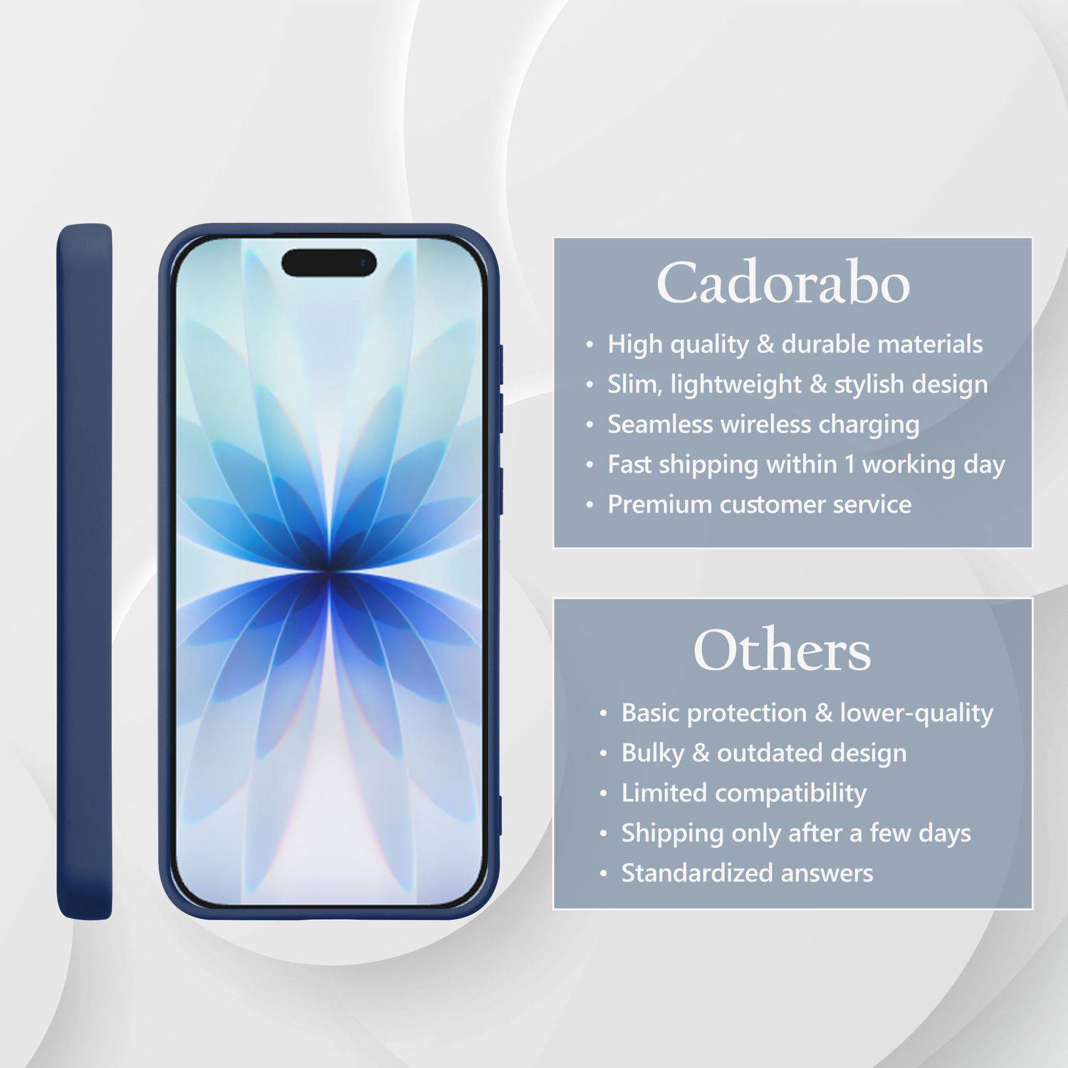 Cadorabo Schutzhülle für Apple iPhone 17 Hülle in Blau Handyhülle Case Cover TPU Etui-2