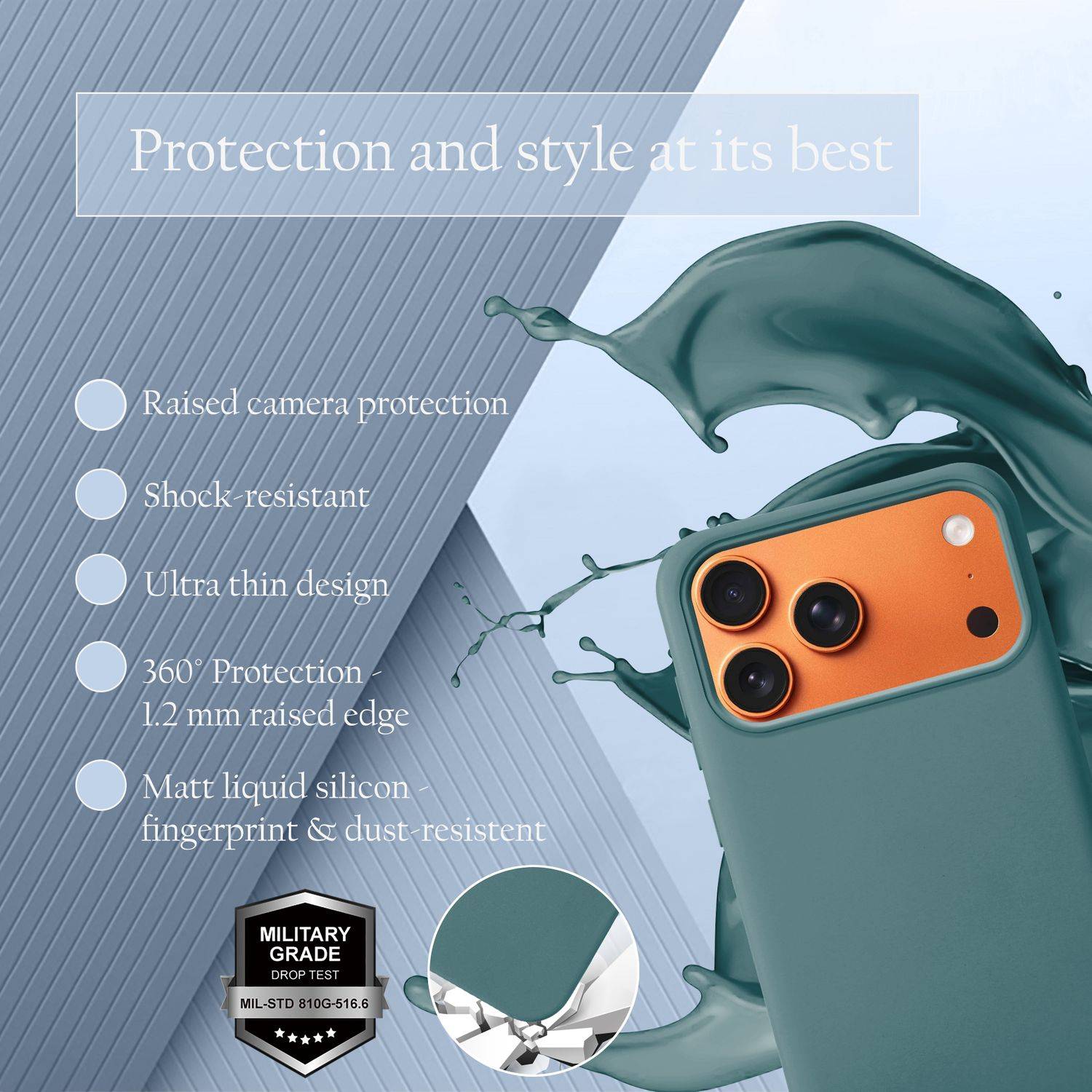 Cadorabo Schutzhülle für Apple iPhone 17 PRO Hülle in Grün Handyhülle Case Cover TPU Etui-1