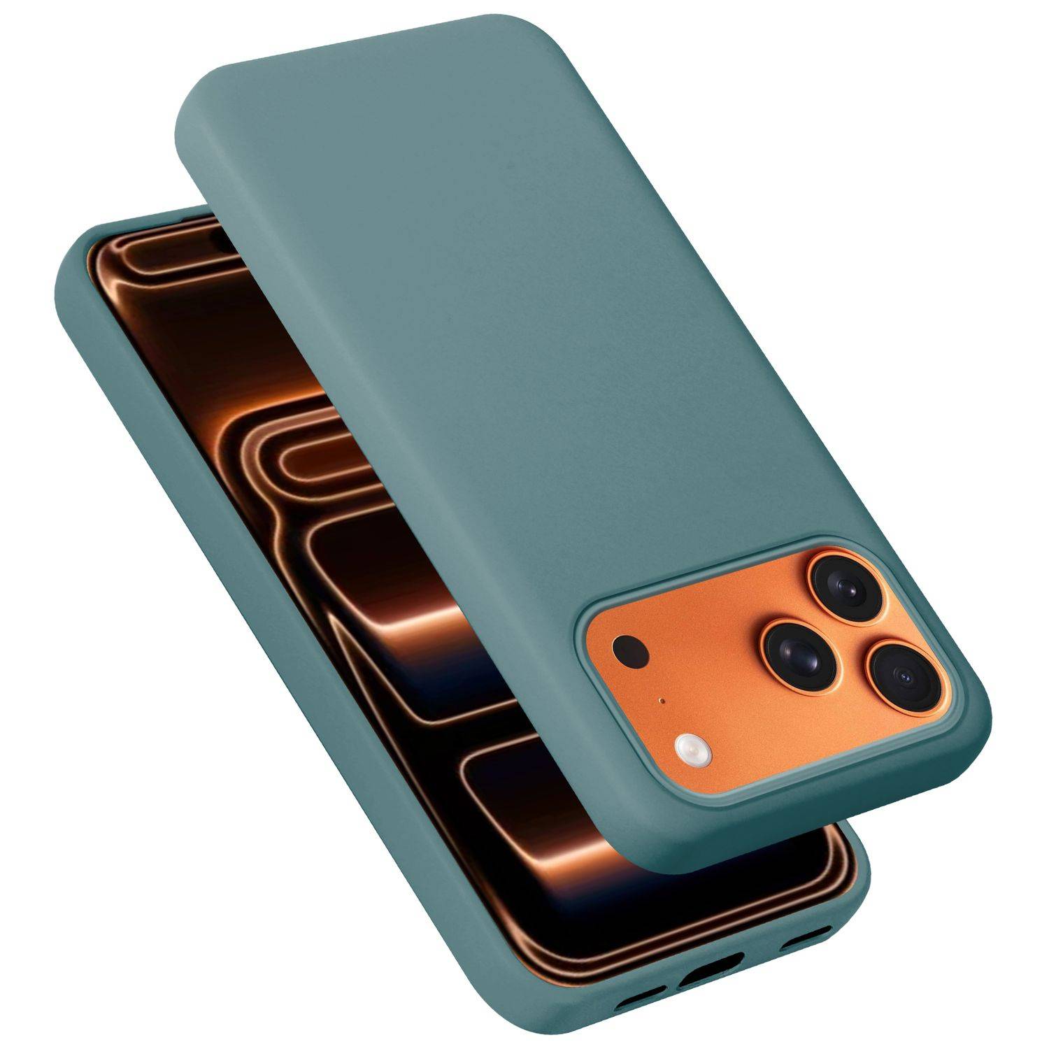 Cadorabo Schutzhülle für Apple iPhone 17 PRO Hülle in Grün Handyhülle Case Cover TPU Etui-0