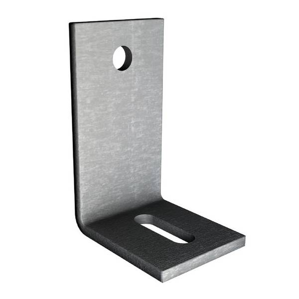 Betonwinkel Schwerlastwinkel Winkelverbinder mit Langloch 75 x 150 x 60 x 6,0 mm feuerverzinkt - 20er-Pack