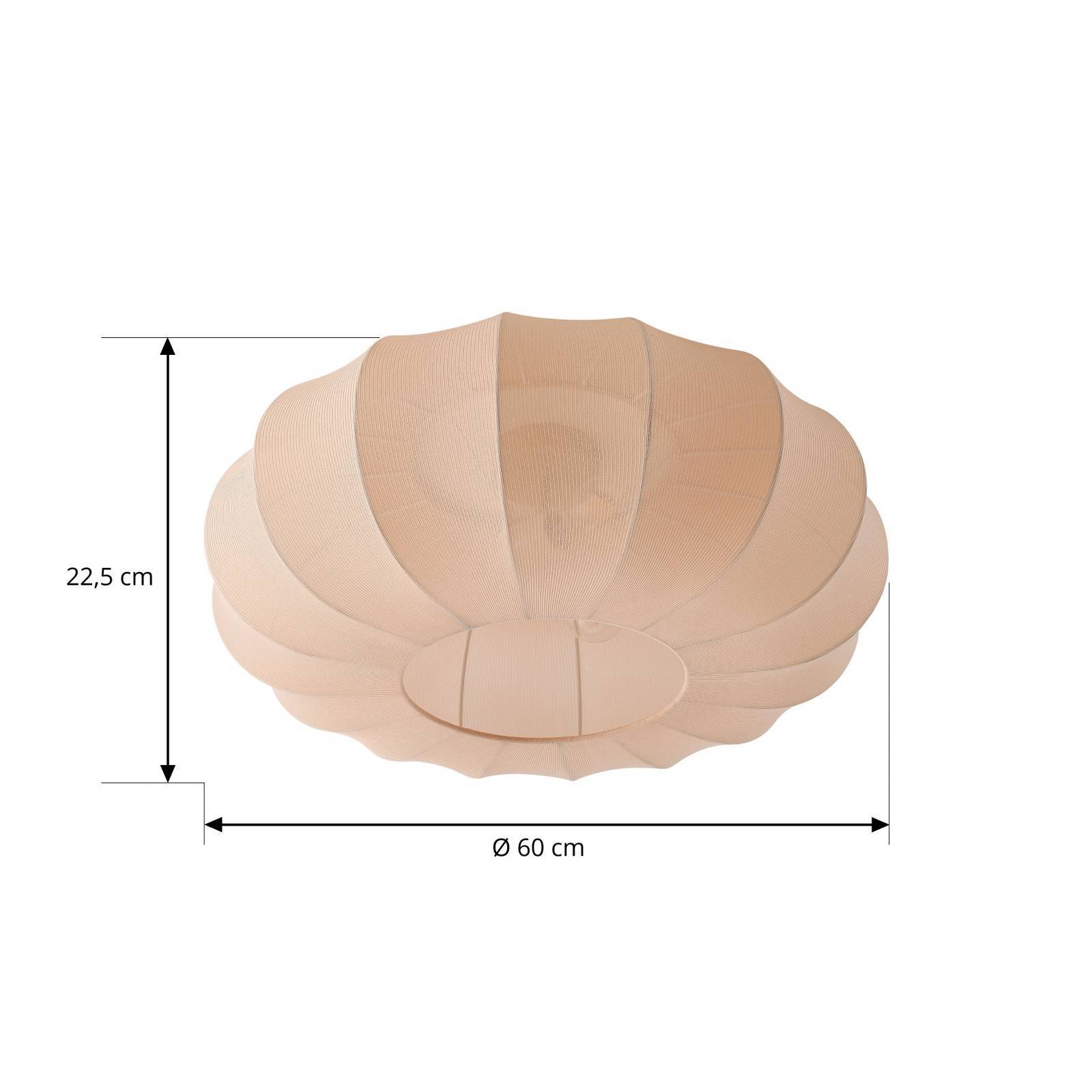 Lindby Deckenlampe 'Helin' in creme aus Textil-2