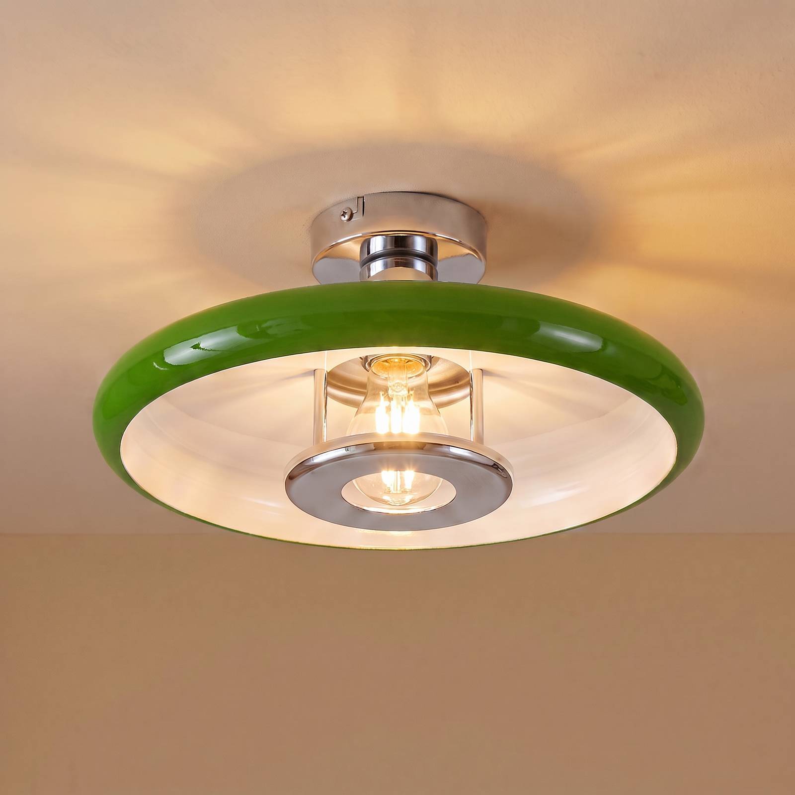 Lindby Deckenlampe 'Branford' in grün aus Metall-1