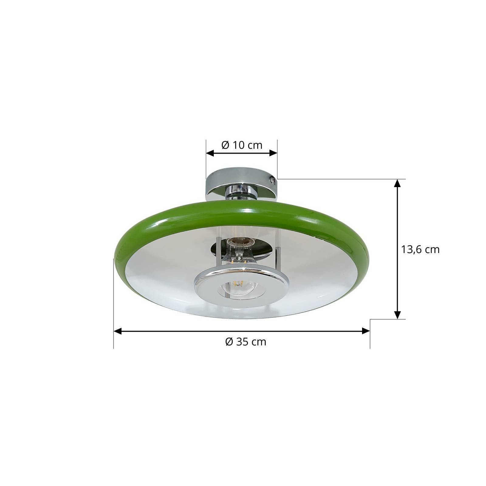 Lindby Deckenlampe 'Branford' in grün aus Metall-3