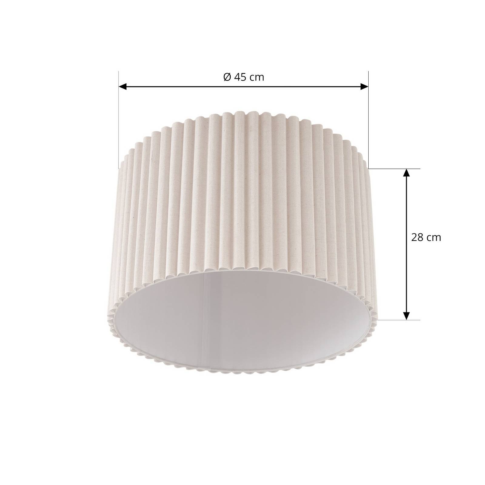 Lindby Deckenlampe 'Libbie' in creme aus Textil-4