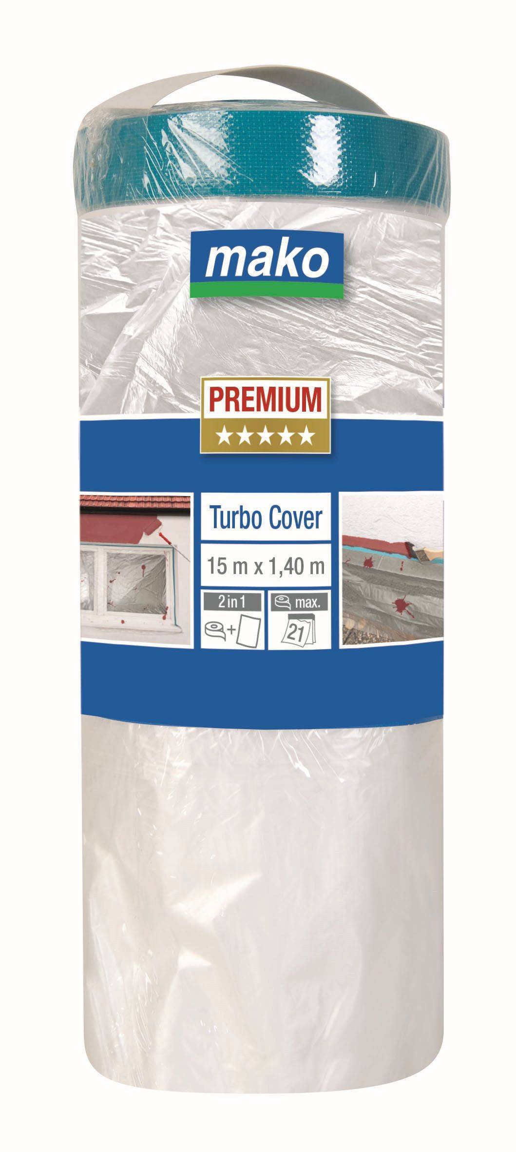 Turbo-Cover Abdeckfolie PREMIUM für Innen und Außen mit Klebeband 1,4 x 15m-0