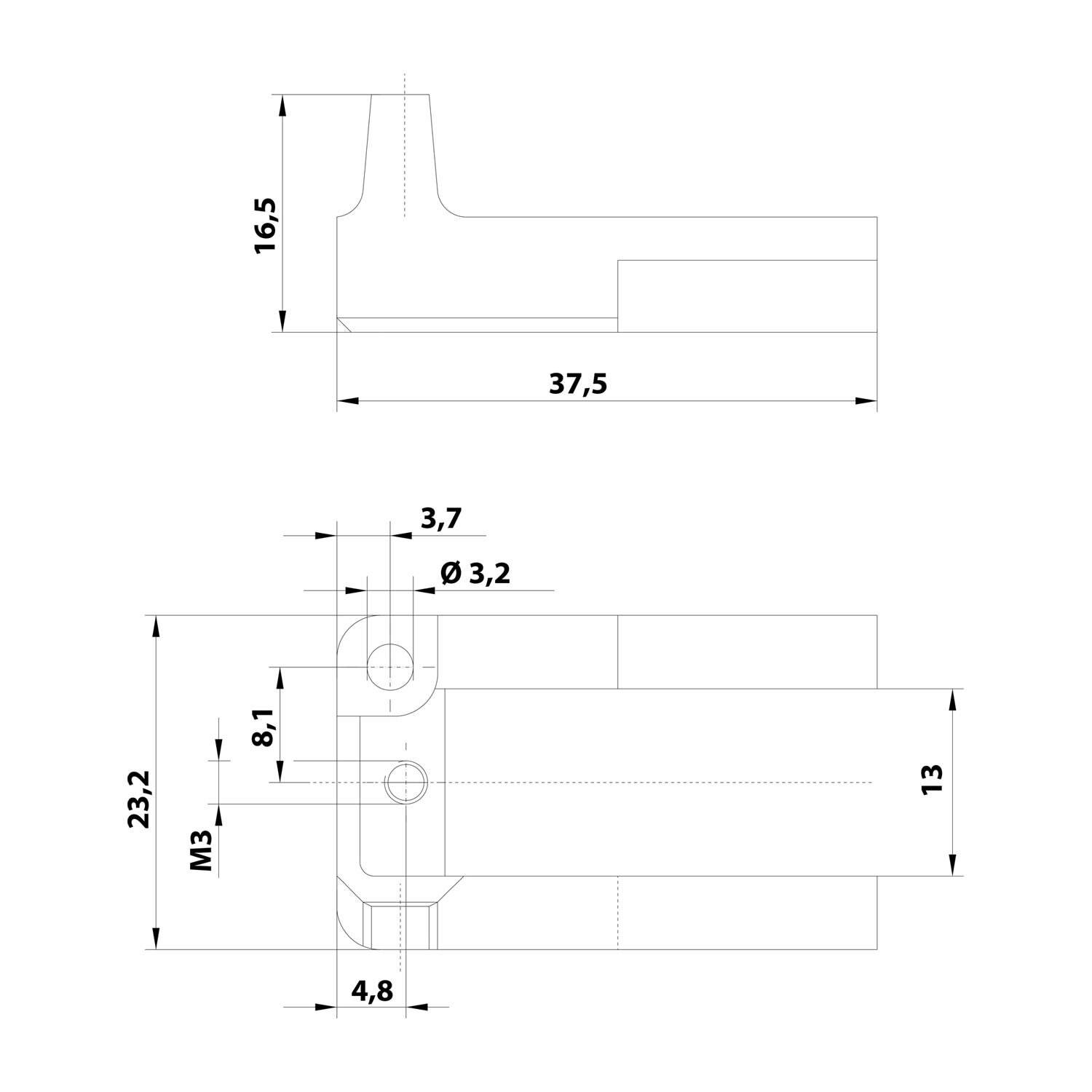 Symbolbild für HARTING 10A, 16A D-Sub Adapterplatte für D-Sub 25- und 37-polig passend für 10A u. 16A Gehäuse Werkstoff Metall - 1