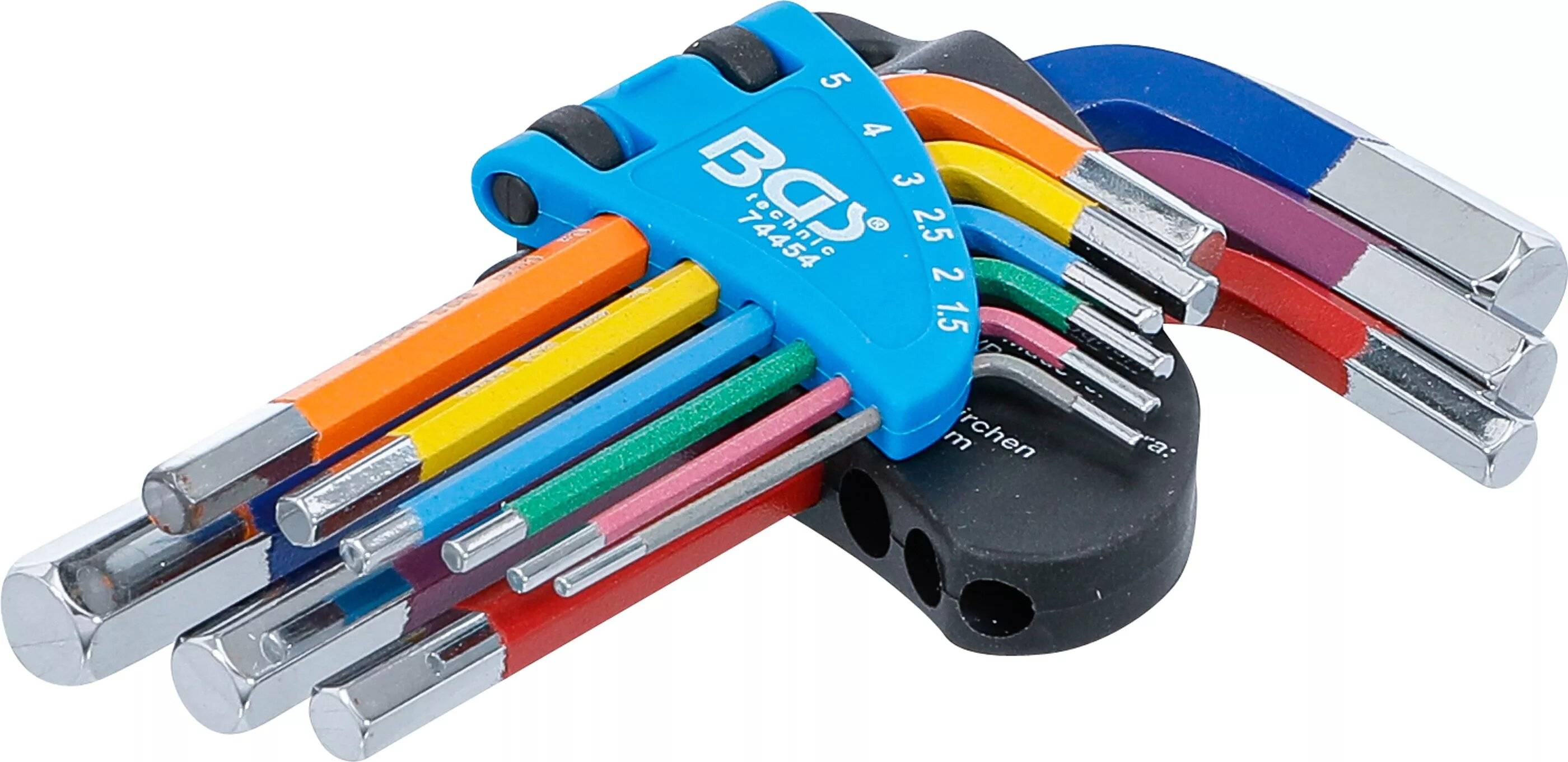 BGS 74454 Winkelschlüssel-Satz Multicolour kurz 9t Innensechskant 1,5 - 10 mm-3