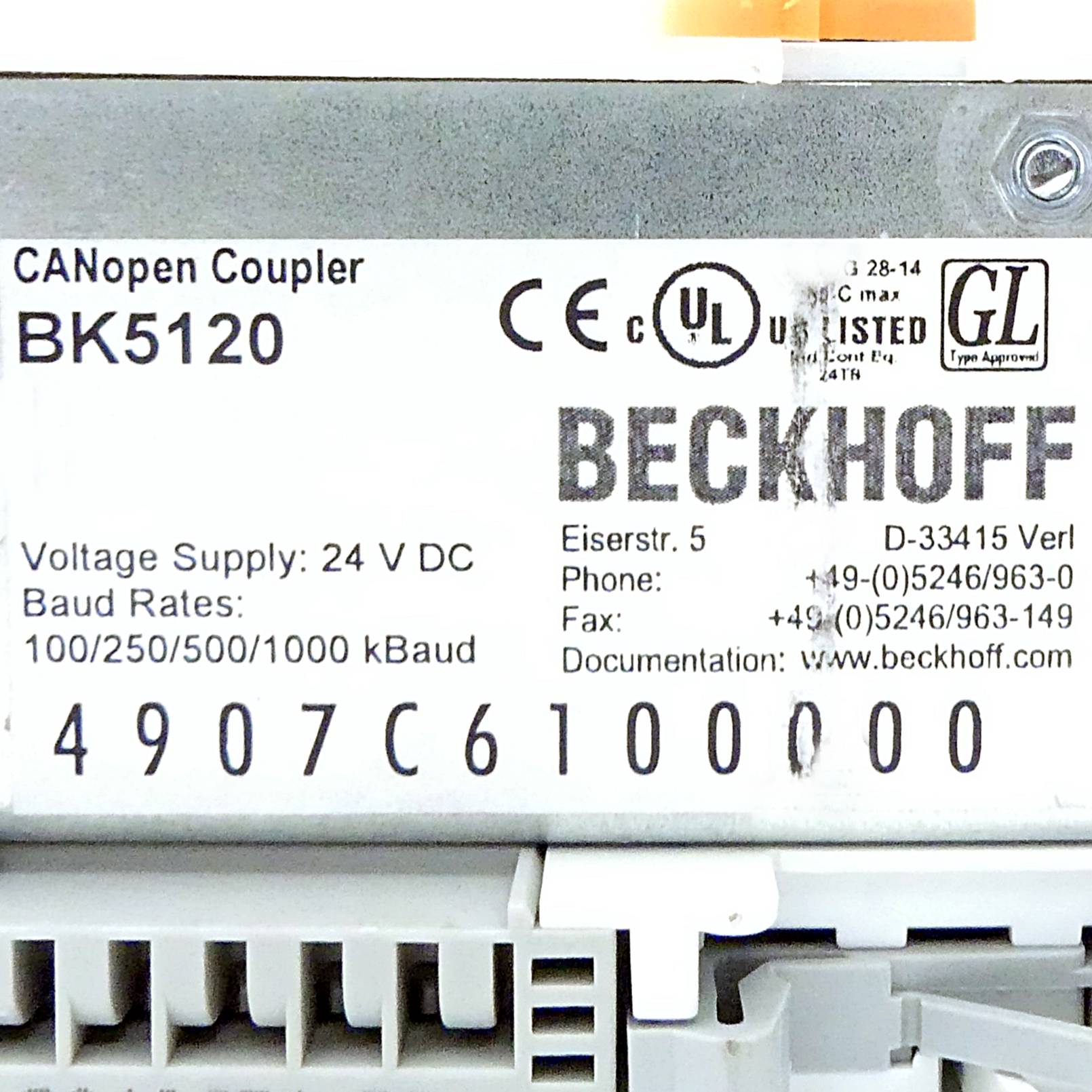 Beckhoff BK5120, CANopen-Buskoppler-1