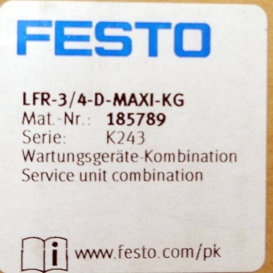 FESTO LFR-3/4-D-MAXI-KG Service unit, P/n: 185789-2