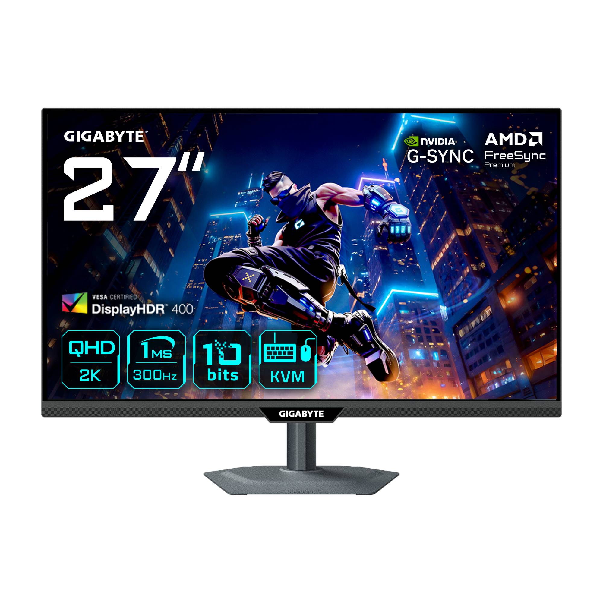GIGABYTE M27Q3 68,58cm 27Zoll SS IPS monitor 2560x1440 QHD 300cd/m2 300Hz-3