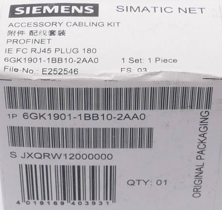 3x Siemens SIMATIC NET RJ45 Steckverbinder | FS:03 | 6GK1901-1BB10-2AA0-1