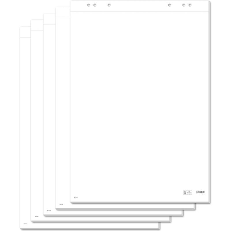 sigel Flipchart-Block, 680 x 990 mm, blanko, weiß, gerollt-0