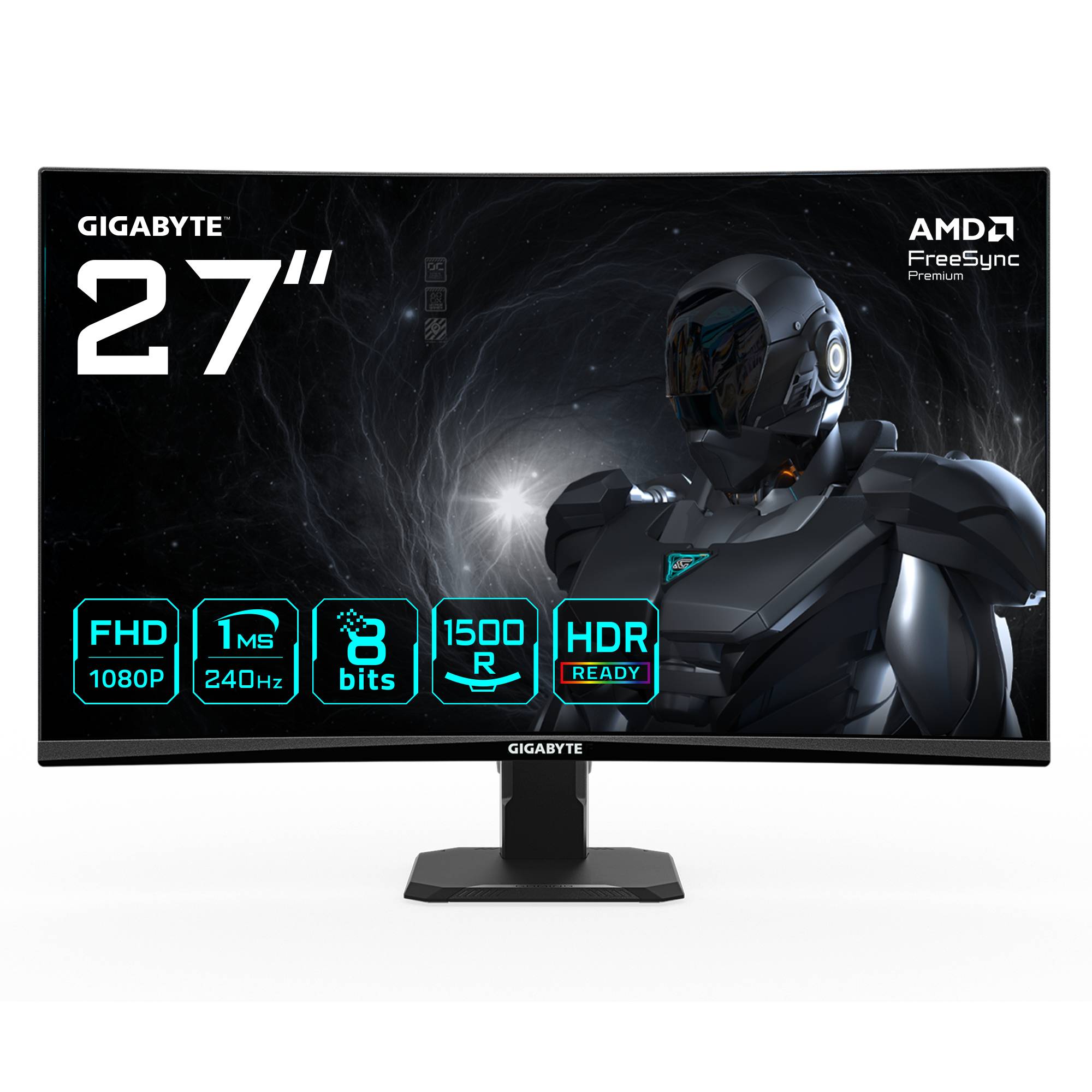 GIGABYTE GS27FC2 68,58cm 27Zoll SS VA Edge monitor 1920x1080 FHD 350cd/m2 240Hz 2xHDMI 2.0 1xDP 1.4-0