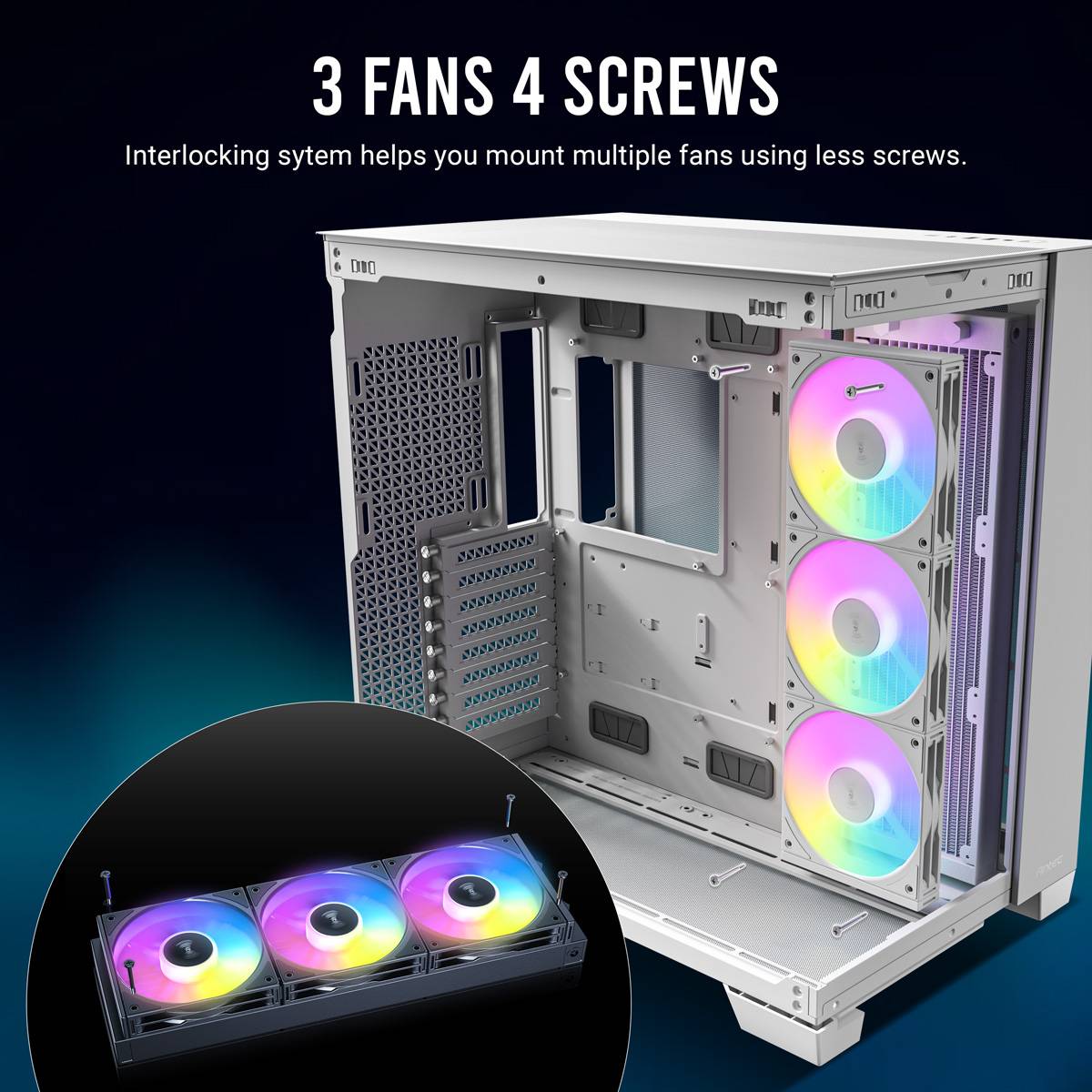 ANTEC C120 ARGB Fan PC Gehäuselüfter 120mm 3er Pack, schwarz-1