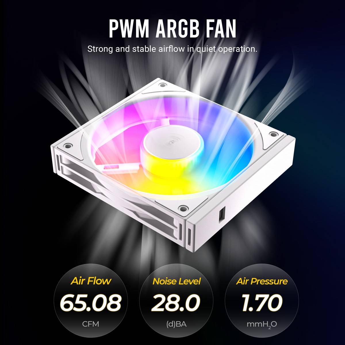 ANTEC C120 ARGB Fan PC Gehäuselüfter 120mm 3er Pack, schwarz-3