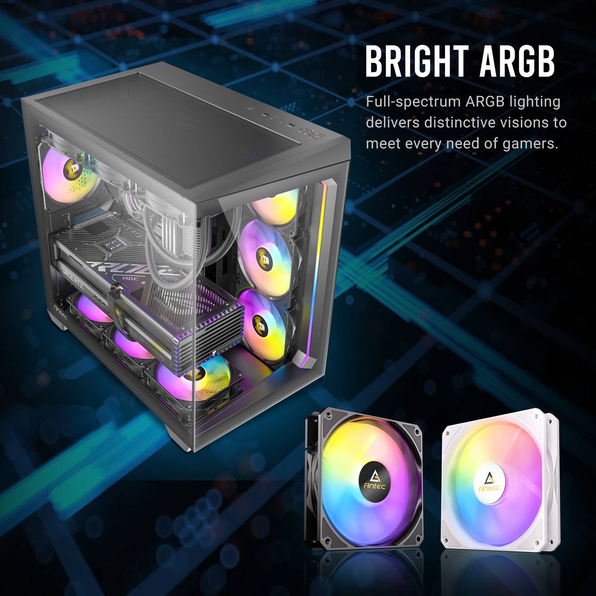ANTEC P12R PWM ARGB REVERSE Fan PC Gehäuselüfter, weiß-1